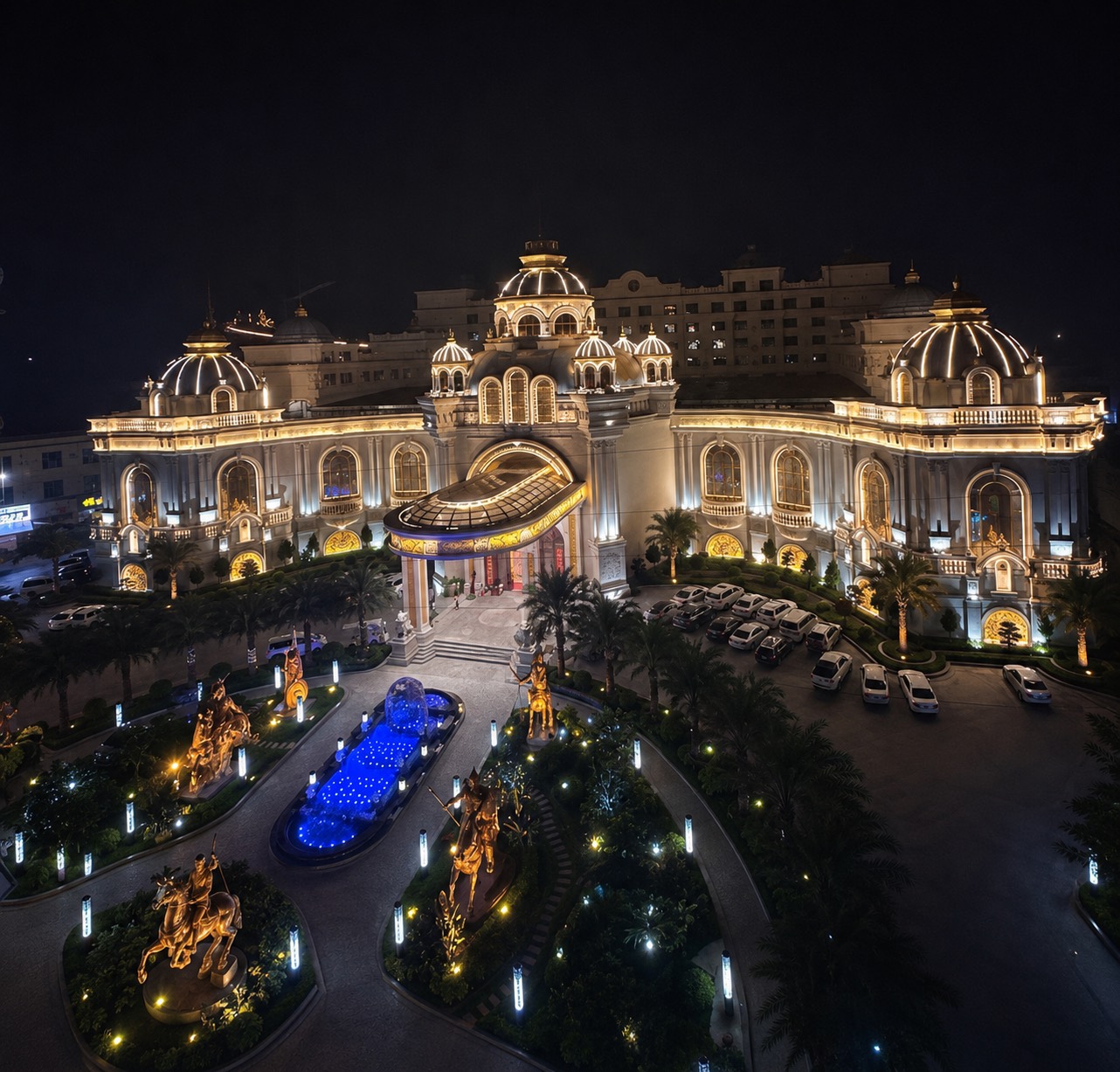 东方明珠公司酒店度假建筑夜景